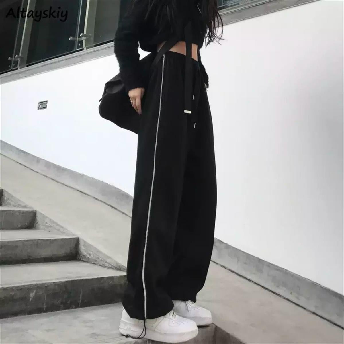 Harajuku Zip Detail Black Tracksuit Siyah Oversize Pantolon