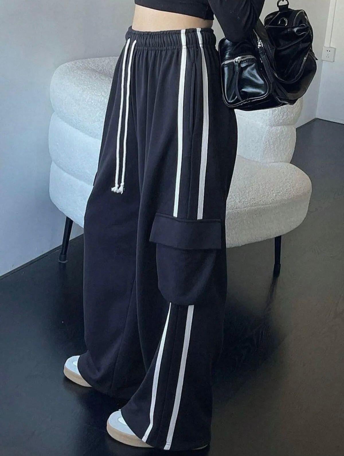 Jogg Siyah Kargo Cepli Pantolon 