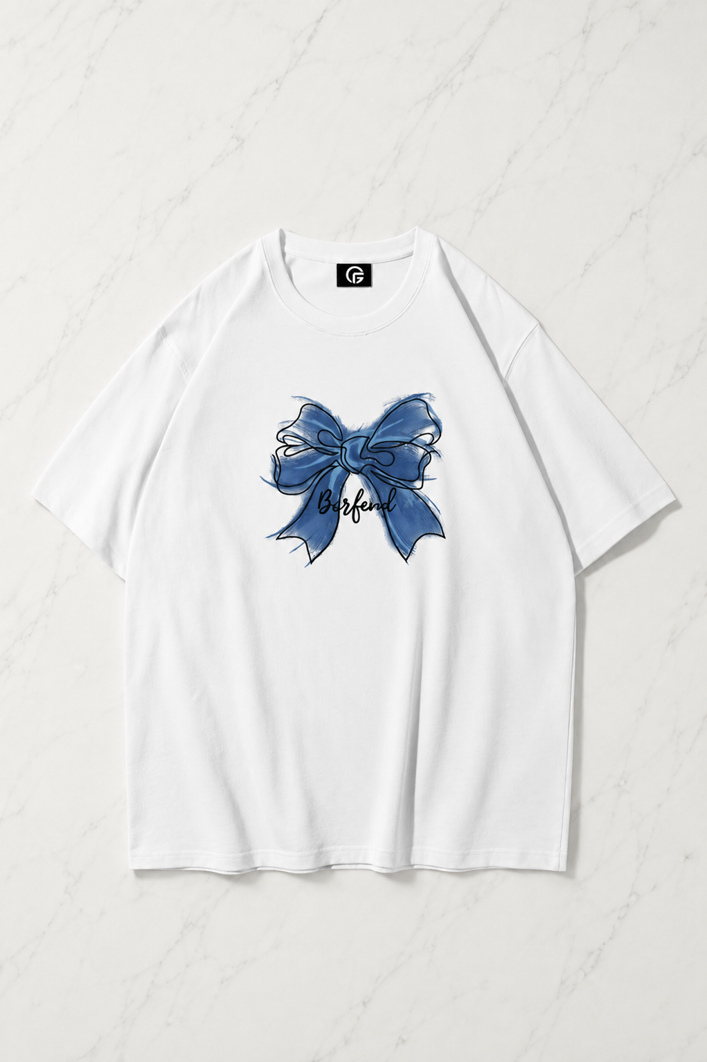 Kadın Borfend Tshirt Beyaz