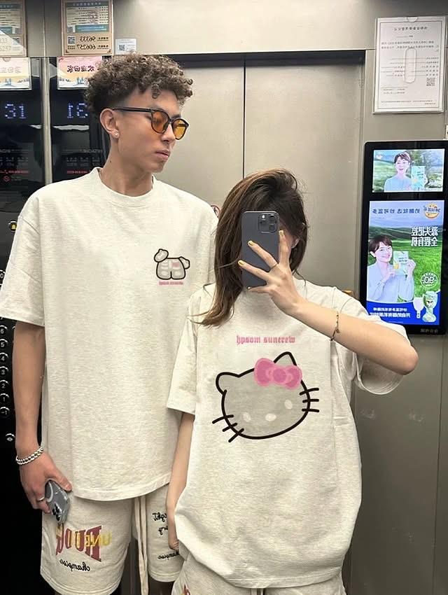 (Kadın) Kitty Cat Oversize Unisex T-shirt