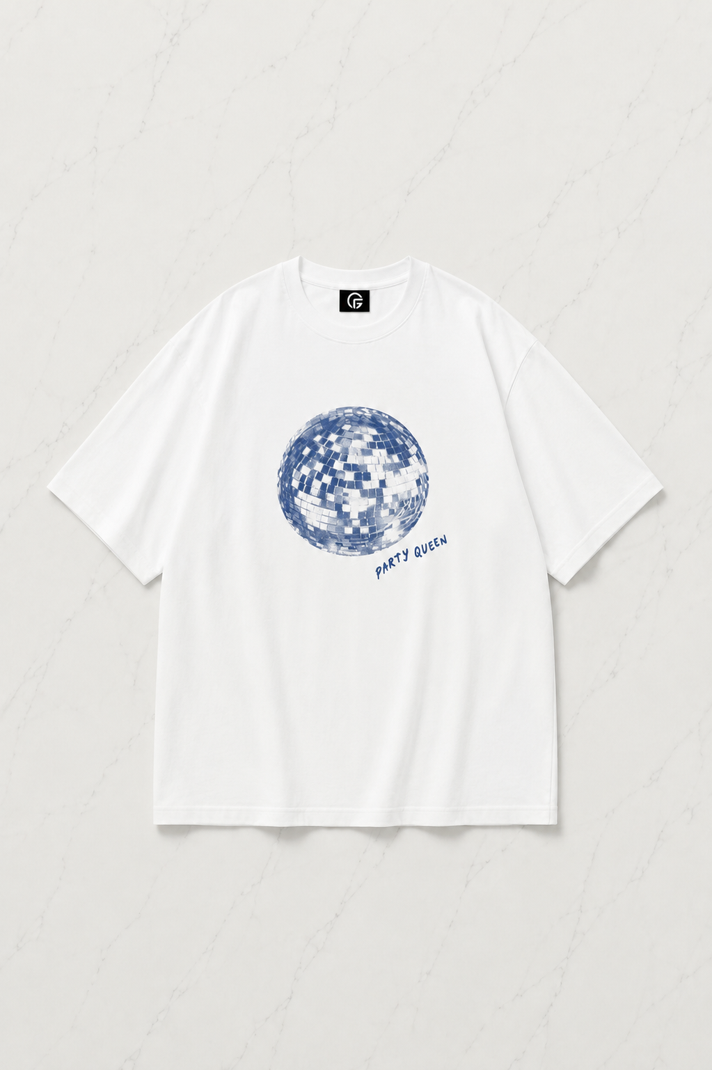 Kadın Party Queen Tshirt Beyaz