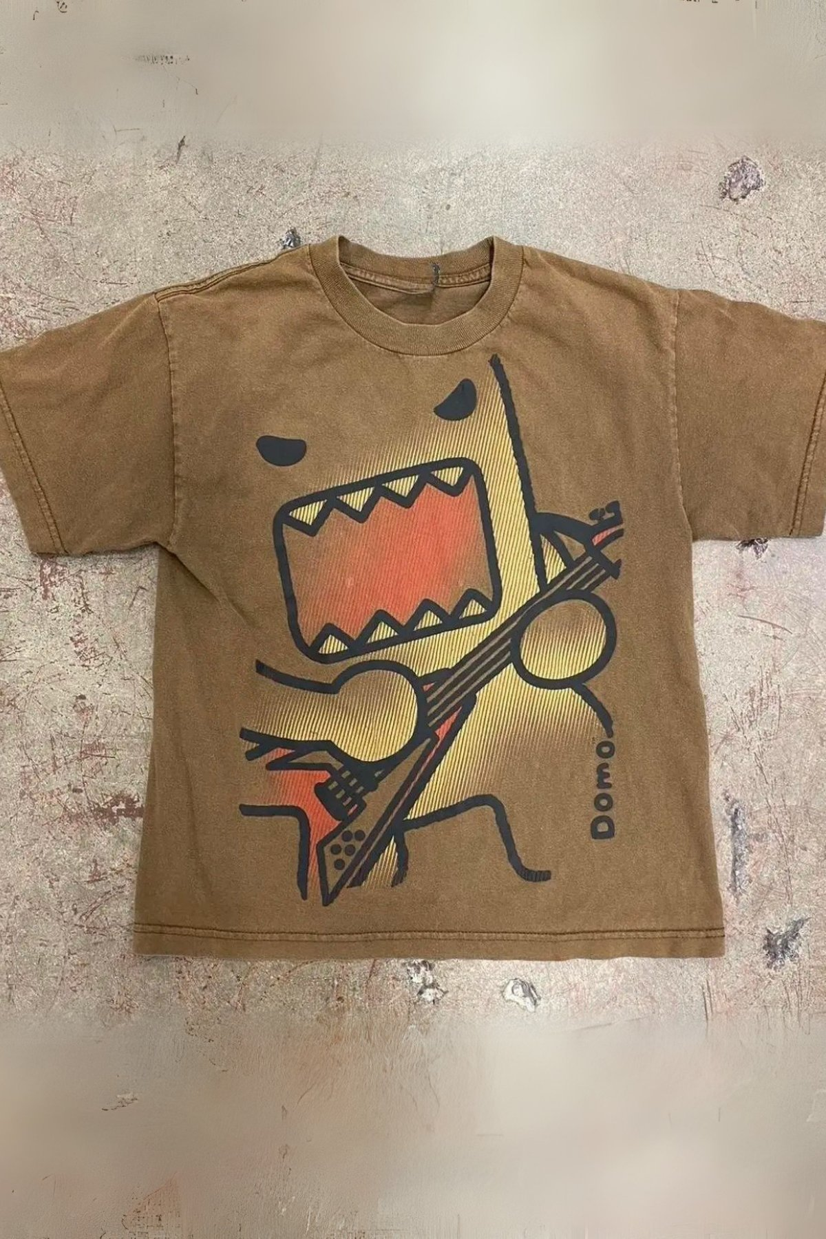 Kahverengi Guitarist Caricature Unisex T-shirt