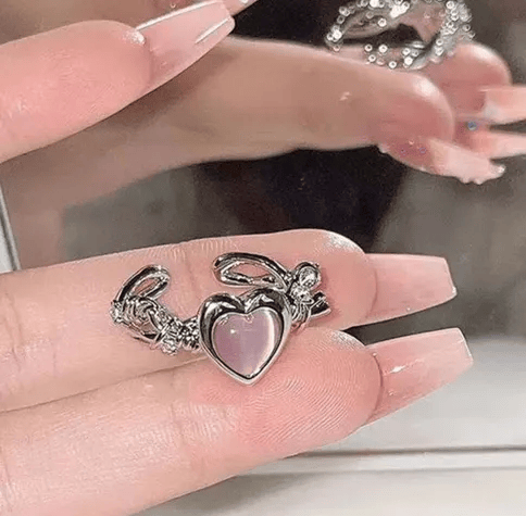 Kalp Kafes Detaylı Romantik Vintage Unisex Yüzük