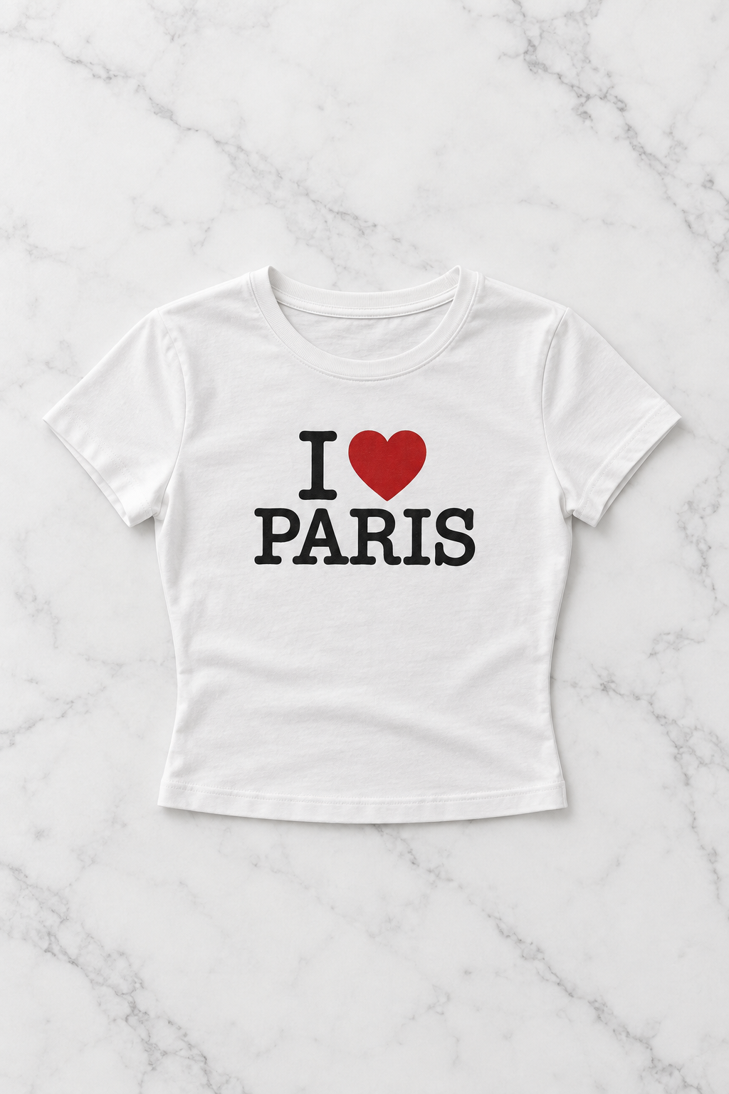 Kemer Boy I love Shirt Baskılı Crop Bluz