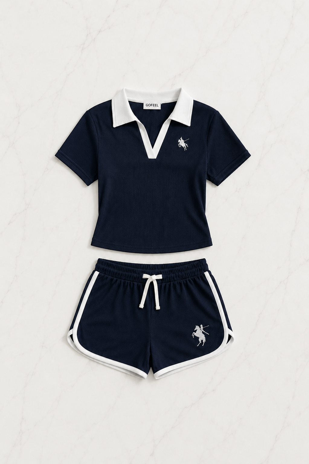 Lacivert Fit Soul Polo Yaka & Şort Takım