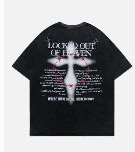 Locket Out Of Heaven Detaylı Oversize Unisex T-shirt