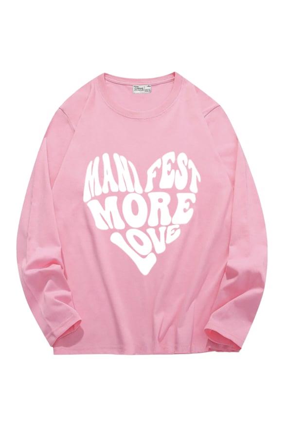 Love To Love Detail Oversize Unisex Sweatshirt