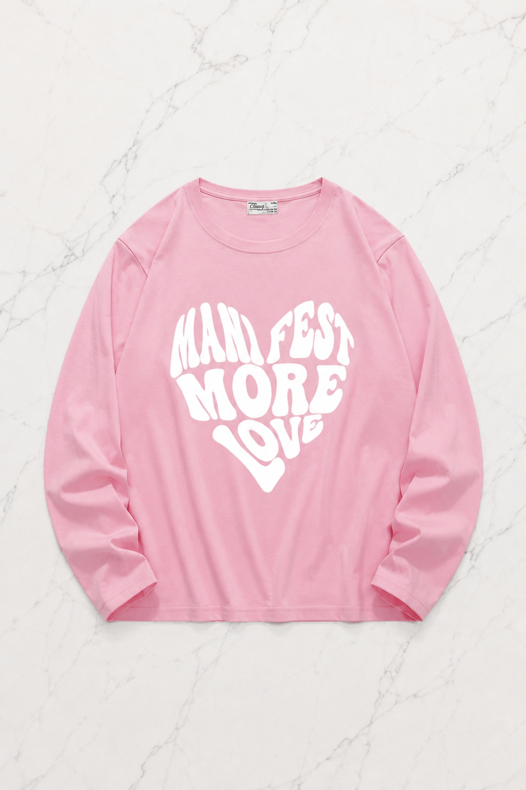Love To Love Detail Oversize Unisex Sweatshirt