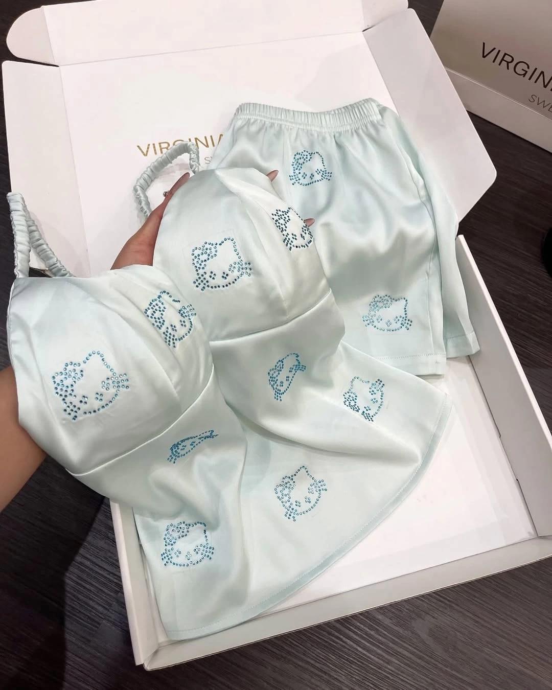 Mavi Hello Kitty Taş Detail Şık Alt Üst Takım