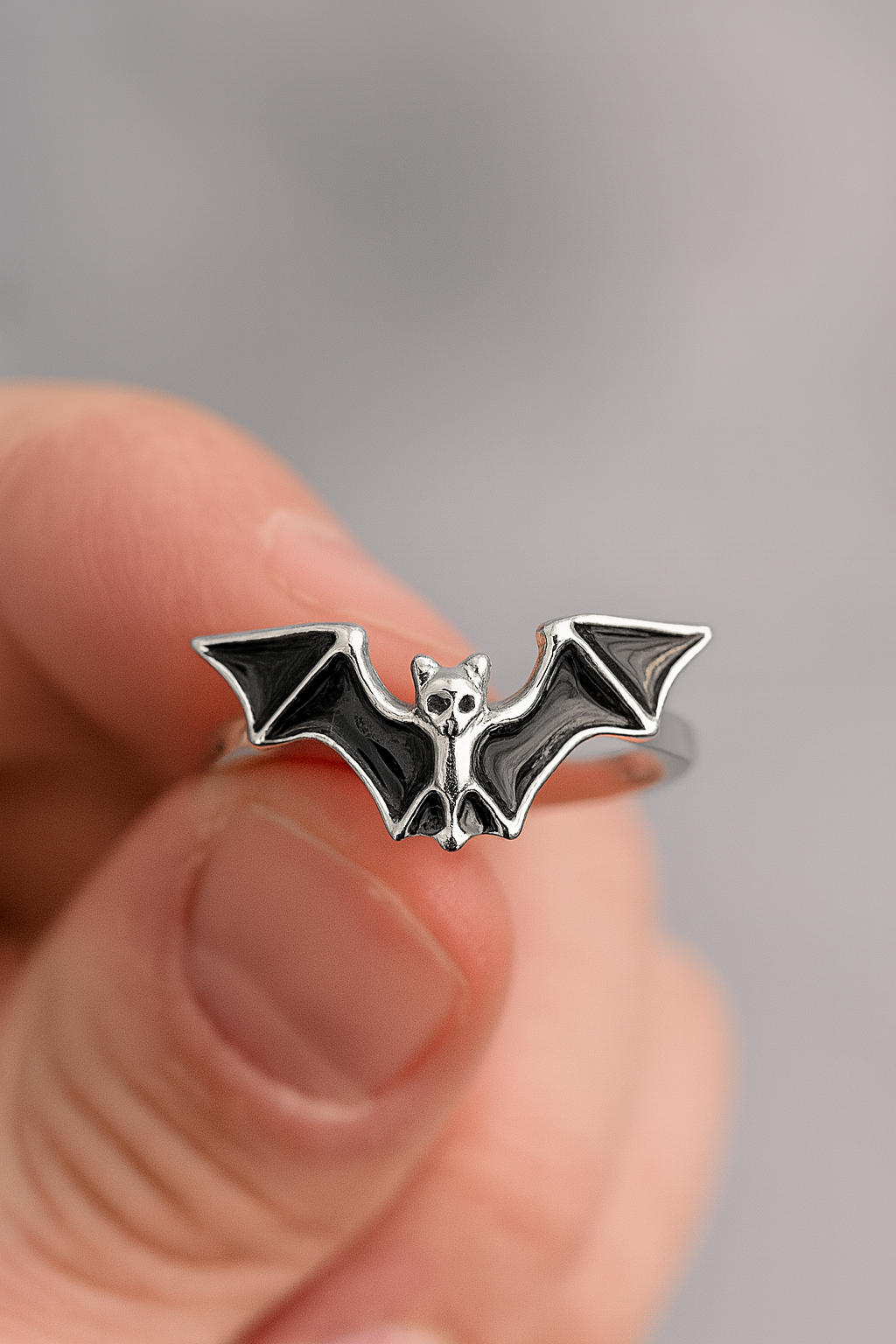 Mini Yaraşa Kanatlı Gotik Tasarım Yüzük