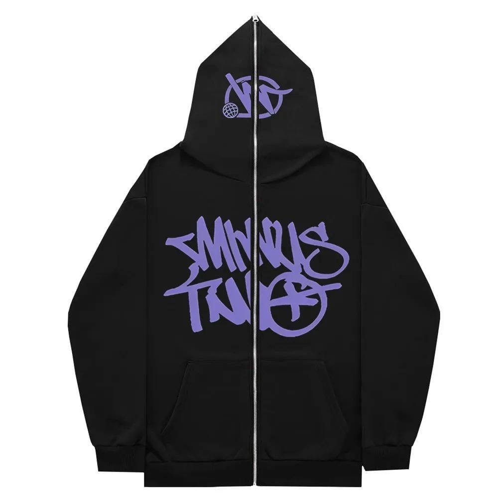 Mor Minus Two Detail Fermuarlı Unisex Oversize Ful Zip Ceket