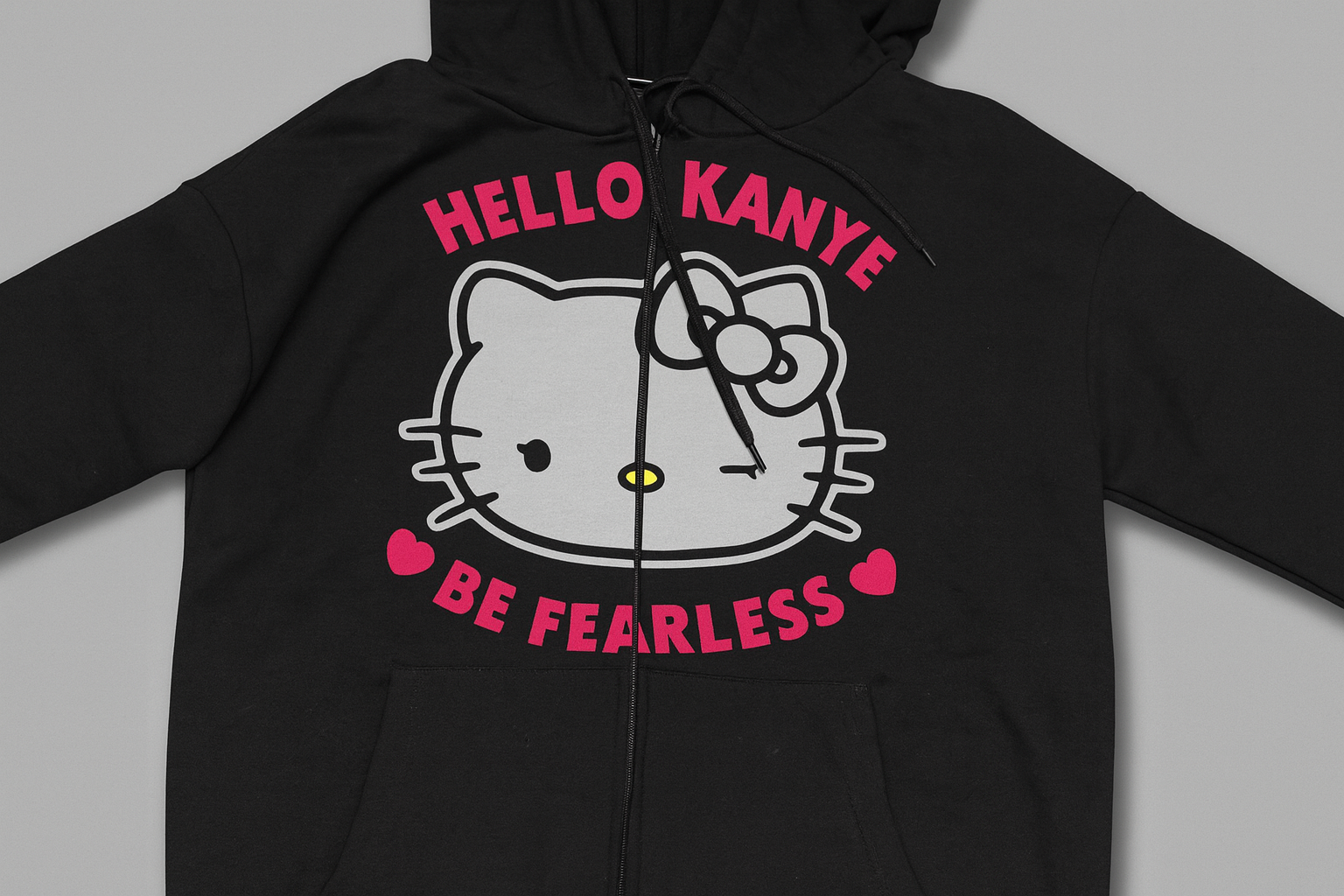 Outlet Kanye Hello Kitty Oversize Unisex Sweatshirt Hırka
