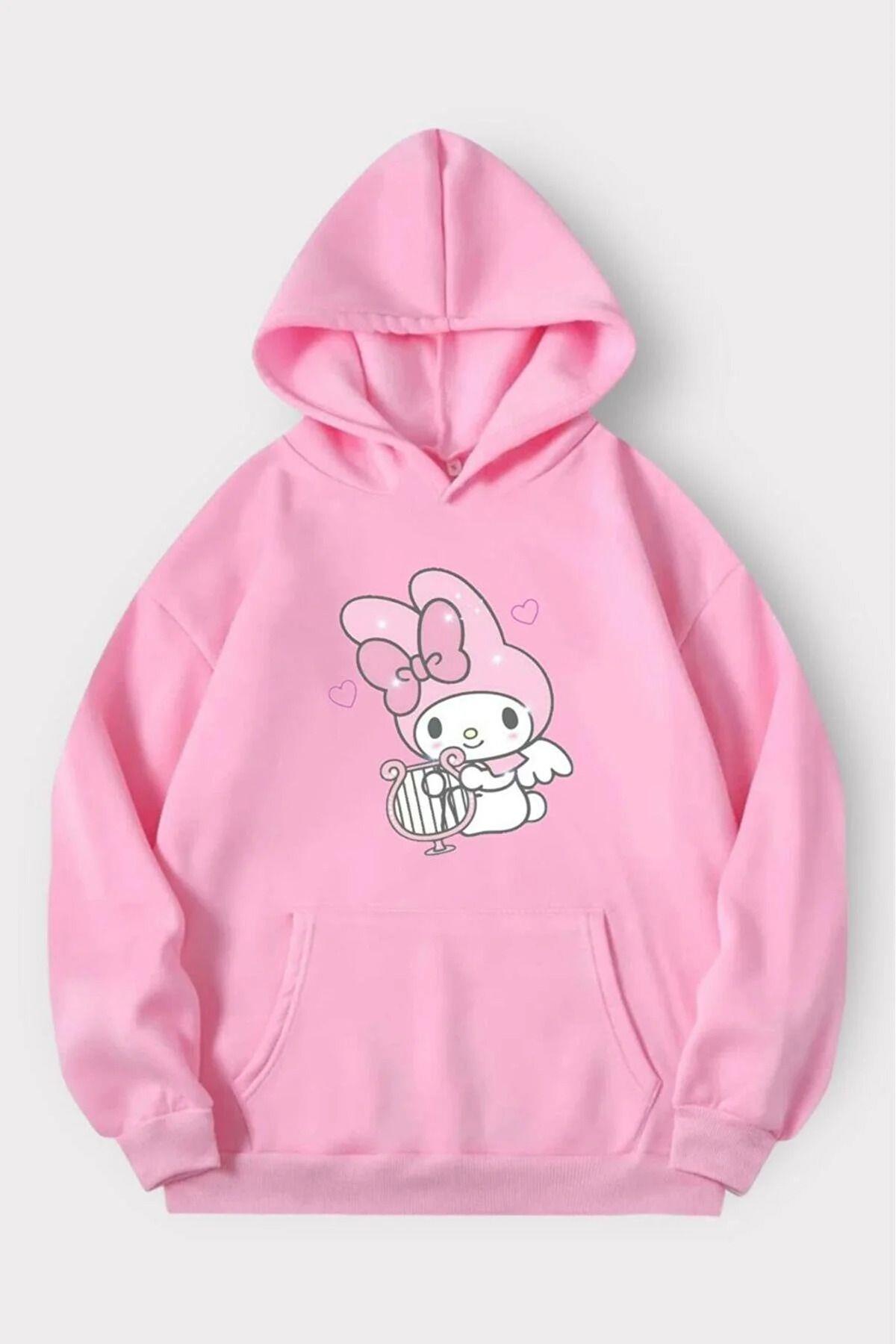 Outlet Kuromi Oversize Unisex Sweatshirt Hırka