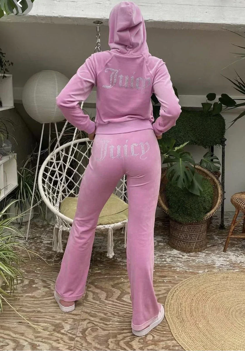 Pembe Juicy Kadife Pijama Takımı