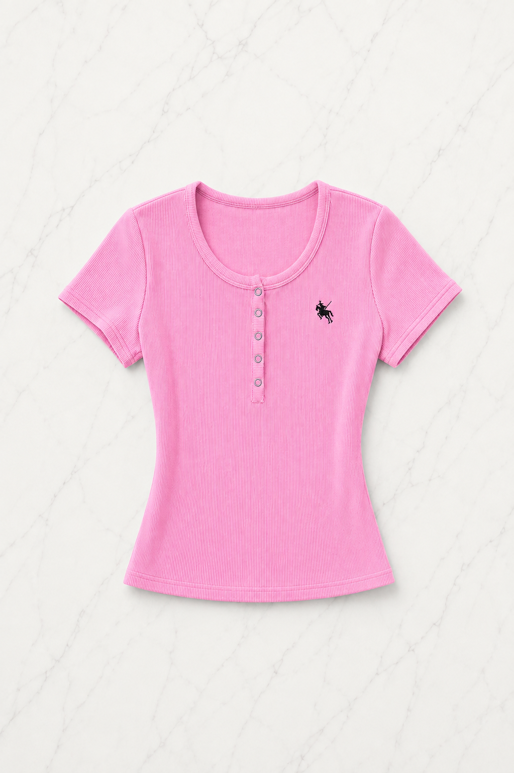 Pembe Soft Detaylı Nakışlı Çıtçıtlı Bluz