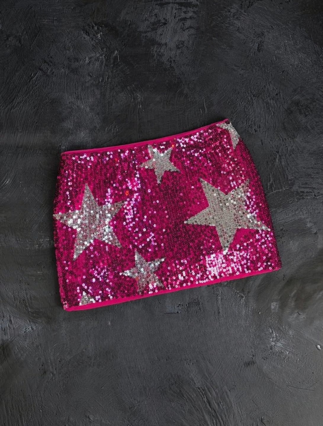 Pembe Star Pul Sim Detaylı Şort Etek