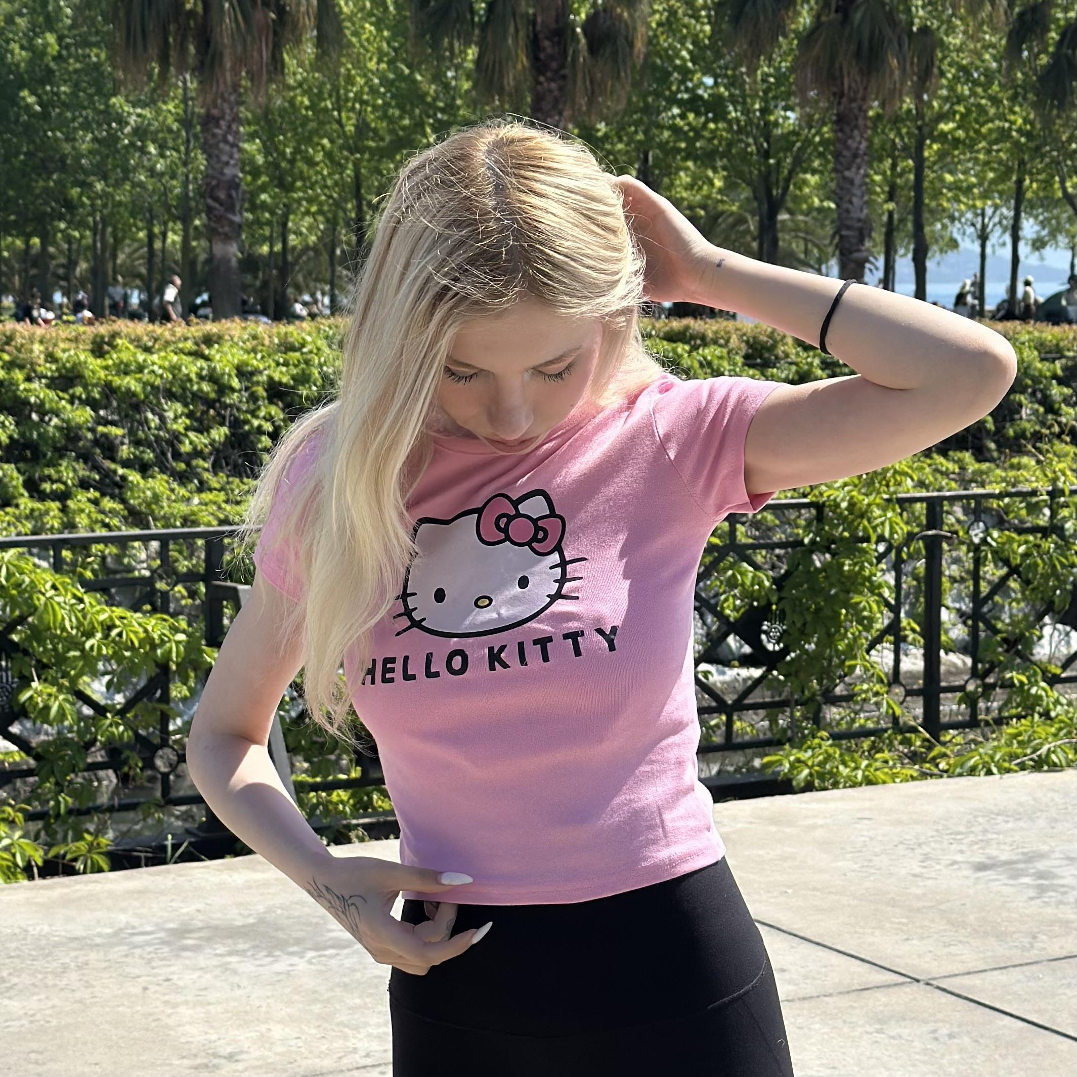 Pink Hello Kitty Crop Top
