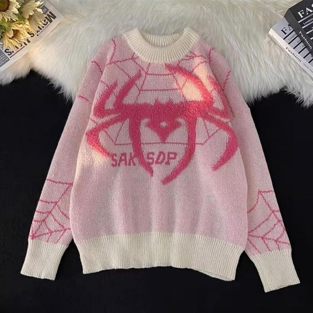 Pink Spider Web Oversize Kazak