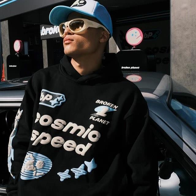 Racing Cosmic Speed Detail Oversize Sweatshirt