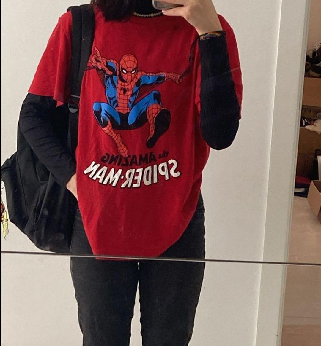 Red Amazing Spider Oversize Unisex T-shirt