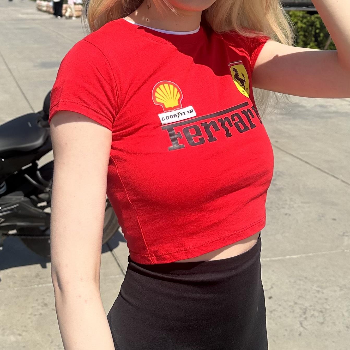 Red Ferrari Crop Top