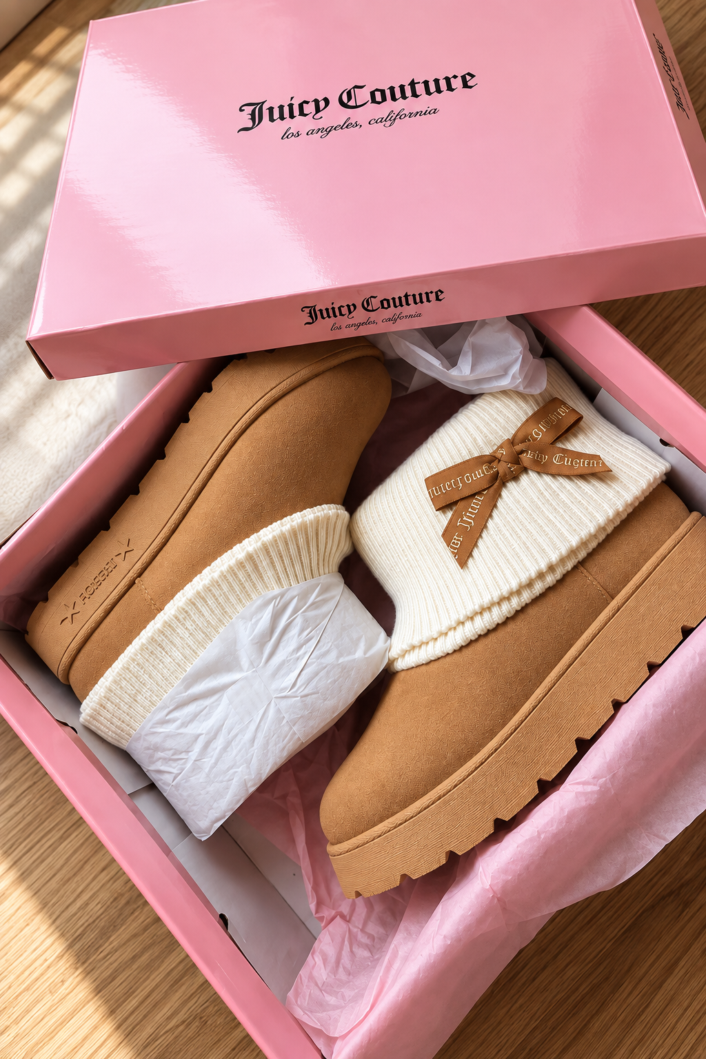 Ribbon Couture Kahverengi Peluş Dokulu Bot