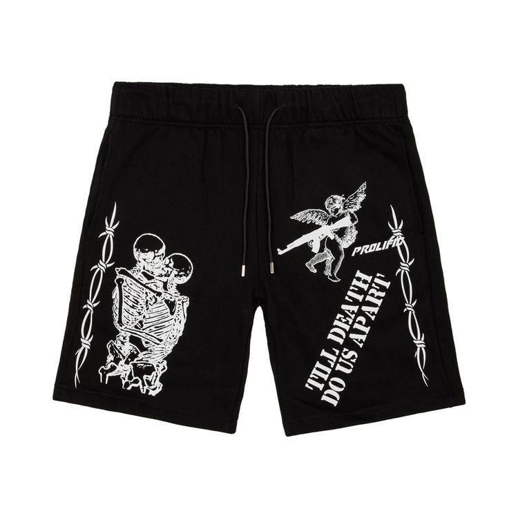 Siyah Tıll Death Baskılı Şort