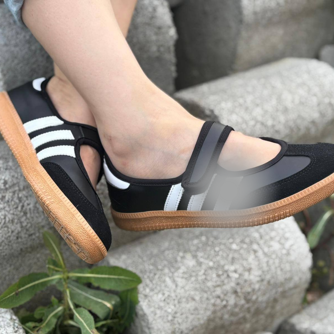 Siyah Urban Retro Strap Sneaker