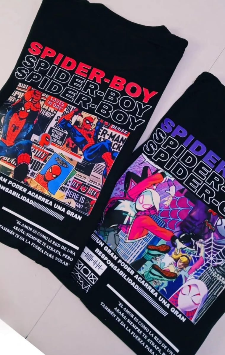 Spider Girl Detail Oversize Unisex T-shirt