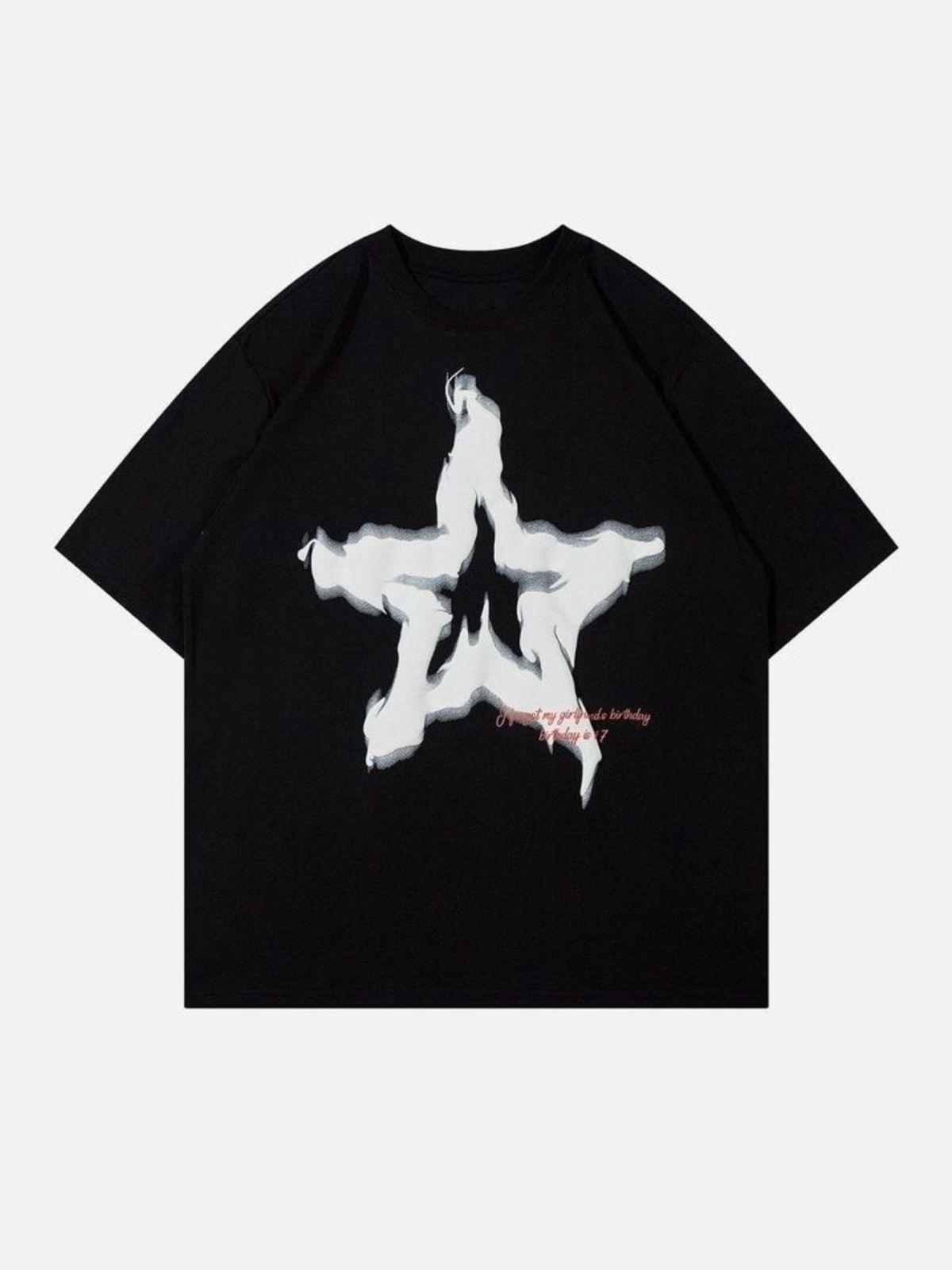 Star Electro Detail Oversize Unisex T-shirt