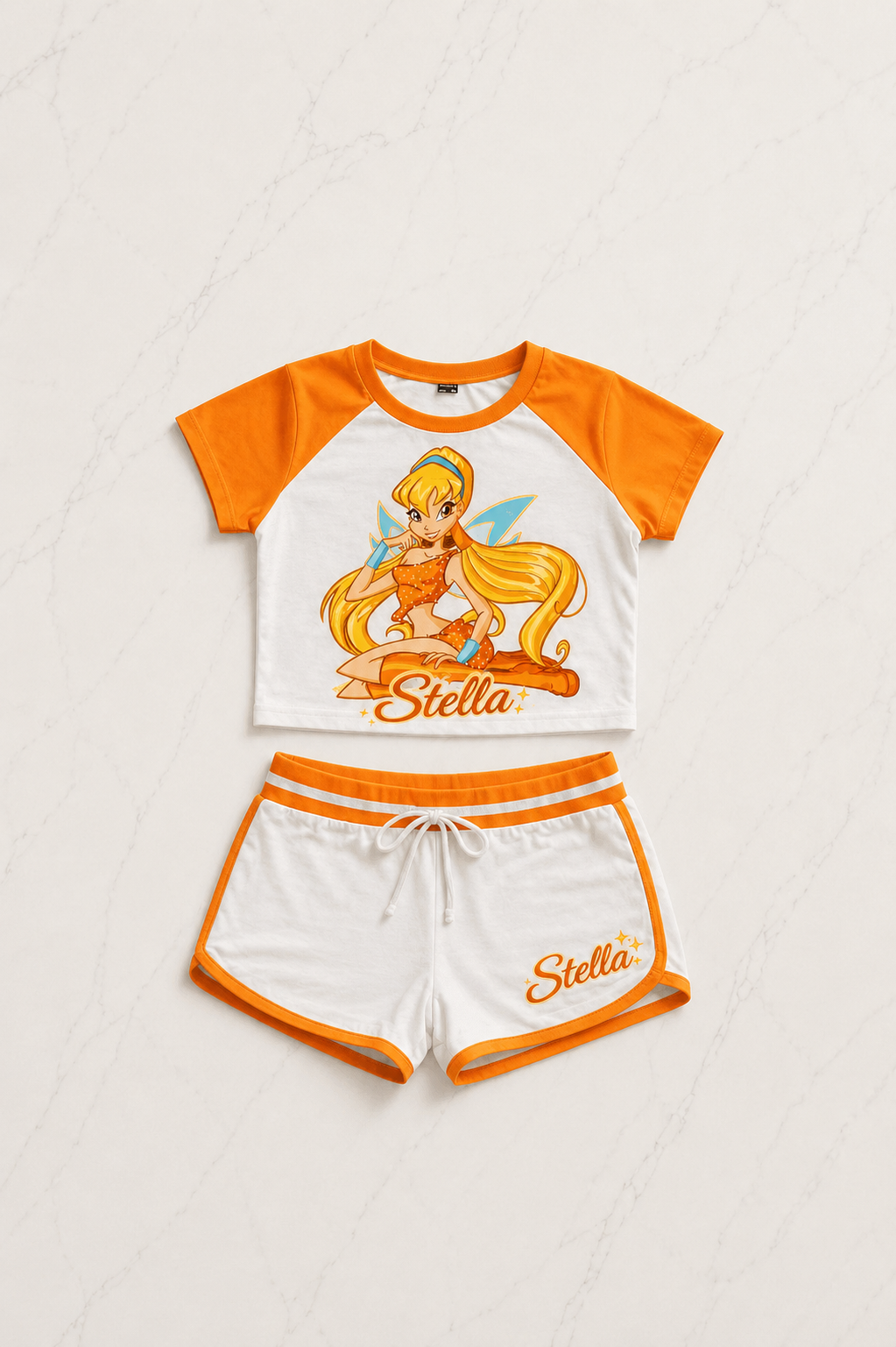 Stella Turuncu Şort T-shirt Takım