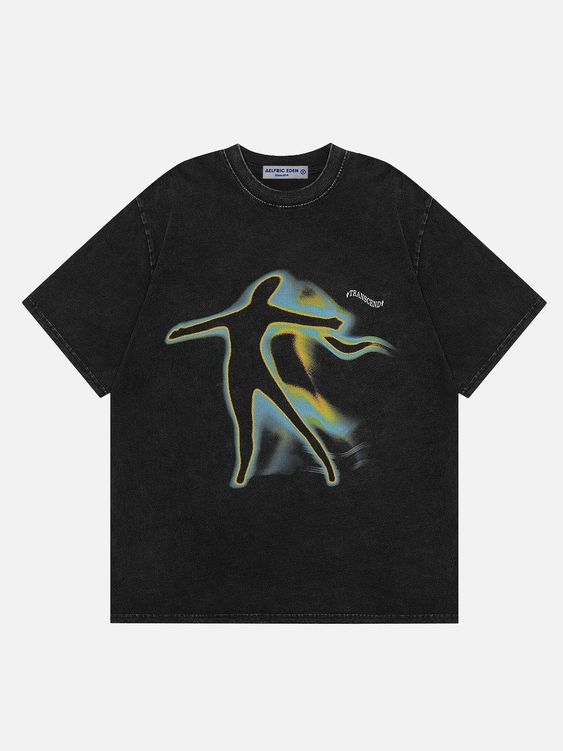 Twin Ghost Oversize Unisex Beyaz T-shirt