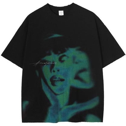 Vintage Green Shadow Oversize Unisex T-shirt