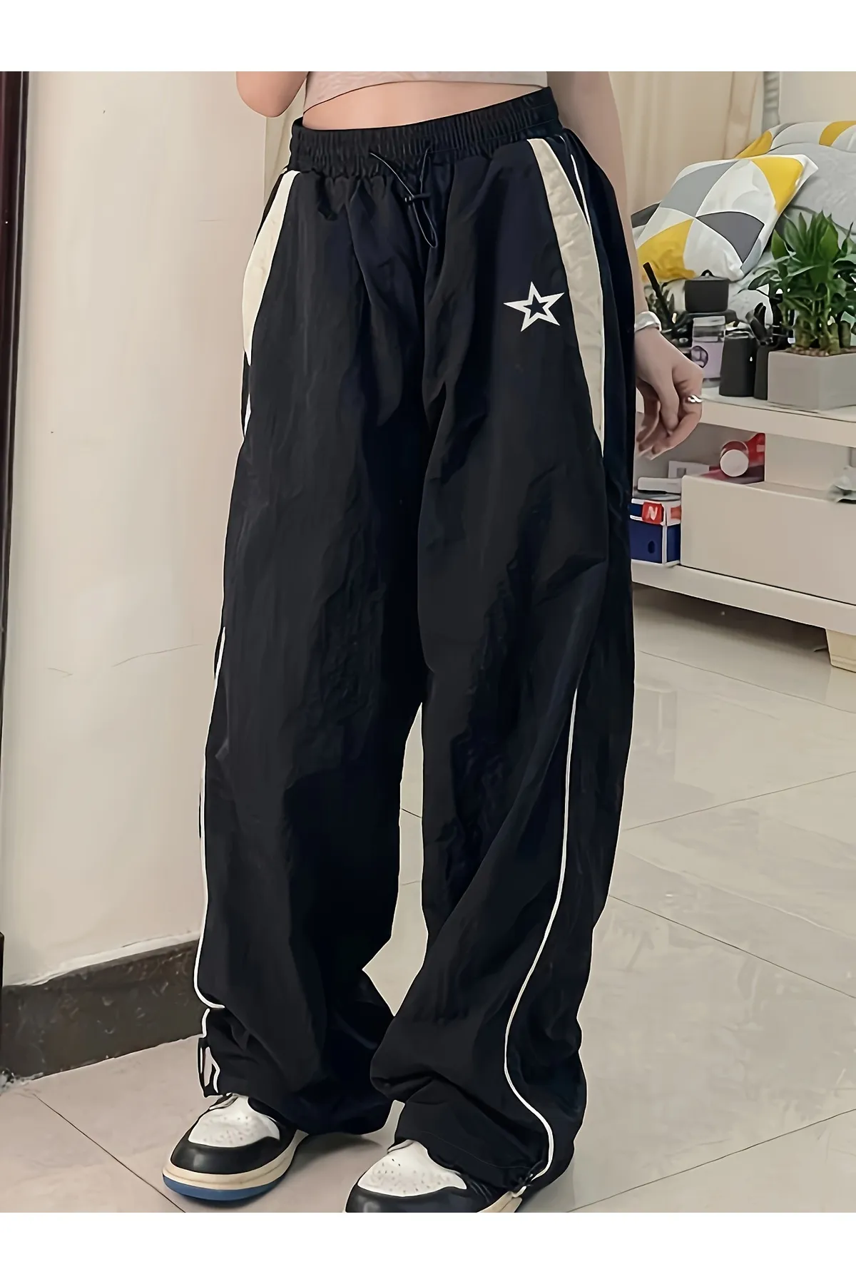 Y2k Star Vintage Streetwear Baggy Oversize Unisex Eşofman Altı