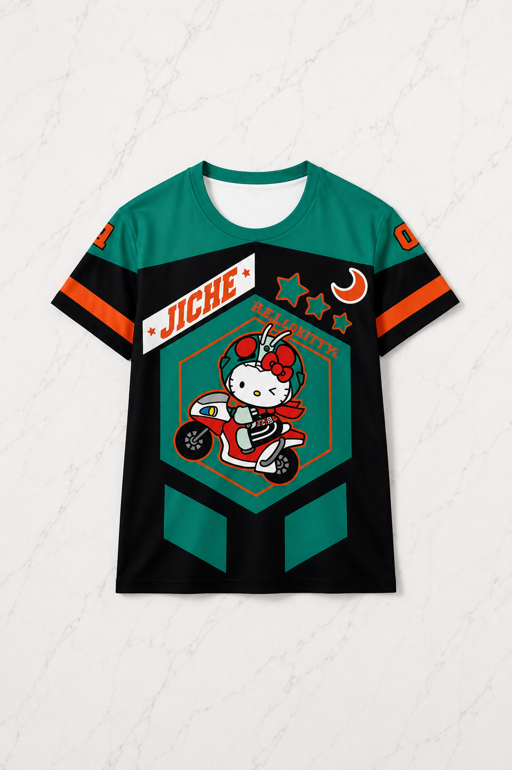 Yeşil Jicre Hello Kitty Jersey T-shirt Forma