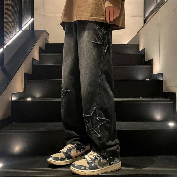 Y2k Streetwear Yıldız Detail Unisex Baggy Tech Pantolon - Gofeel