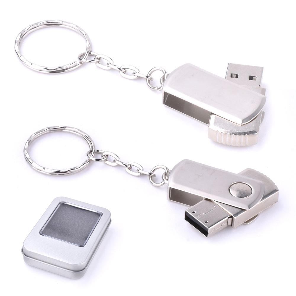 32GB Döner Kapaklı Metal Anahtarlık