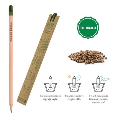 Ahşap Tohumlu Naturel Kurşun Kalem