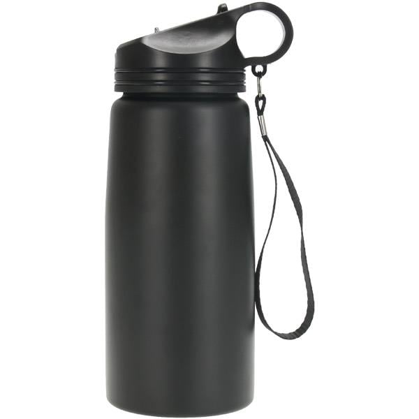 Askılı Siyah Çelik Termos 620 ml
