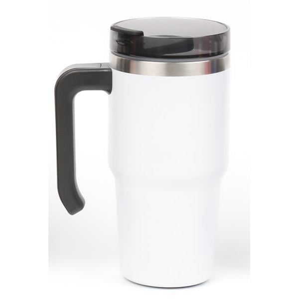 Beyaz Renkli Çelik Bardak Termos 600 ml
