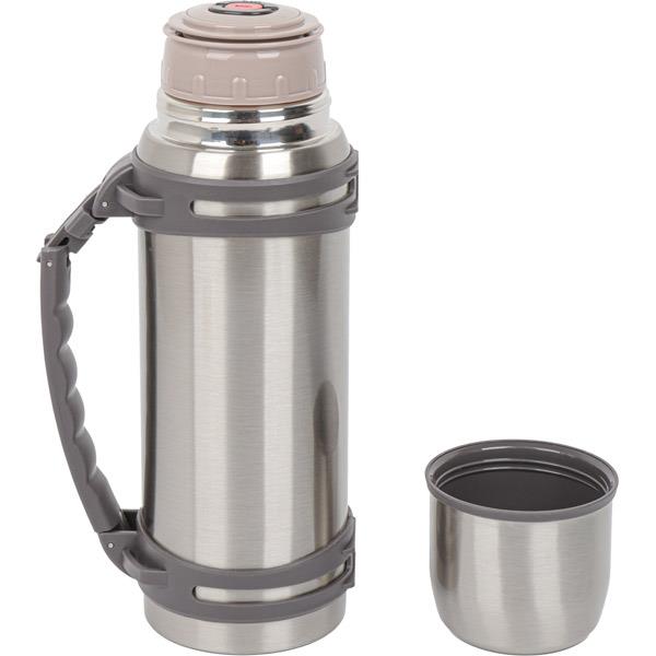 Büyük Boy Gri Çelik Termos 1300 ml