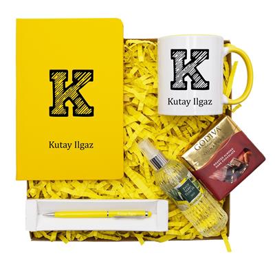 Defter Kupa Çikolata Kolonya Kalem Seti Hediye Kutusu