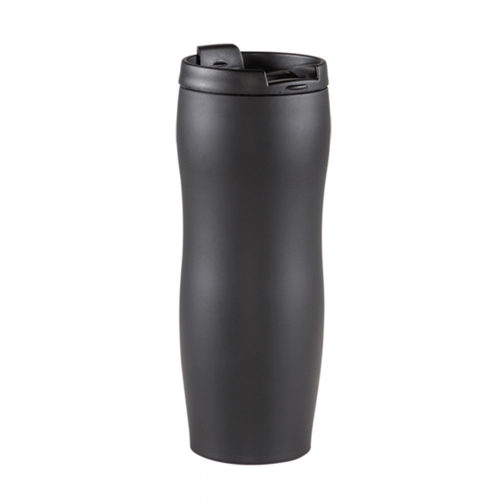 Estetik Siyah Çelik Termos Mug 400 ml