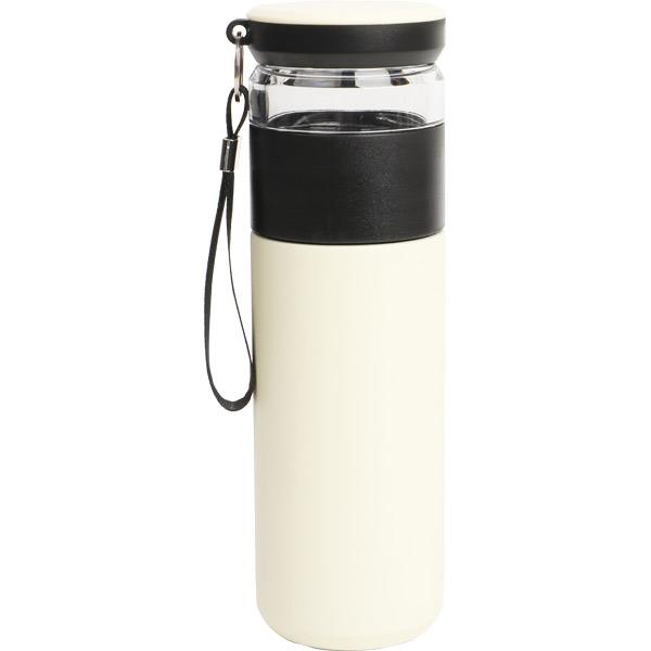 Filtre Ayrımlı Beyaz Çelik Termos 450 ml