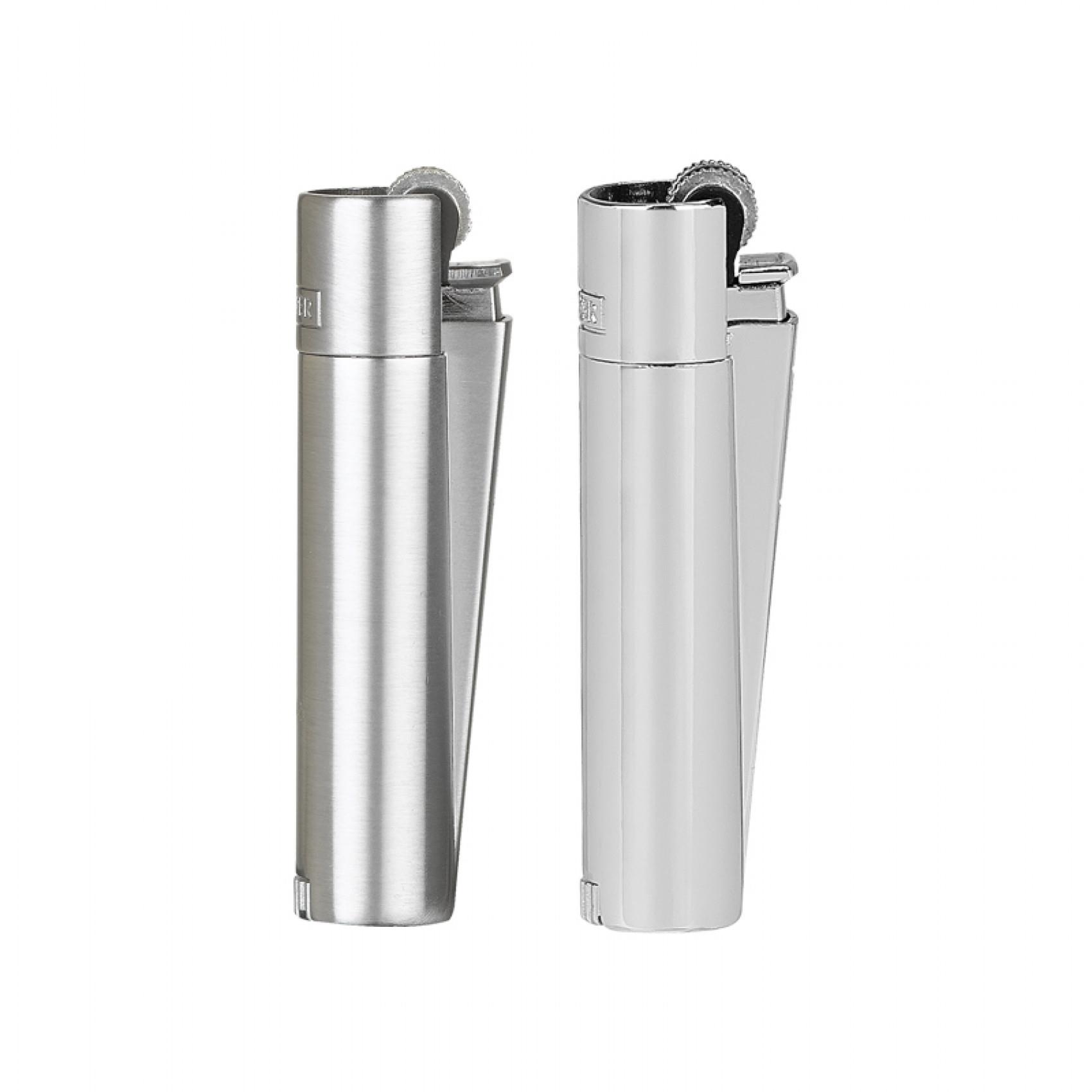Gri Clipper Metal Siboplu Çakmak