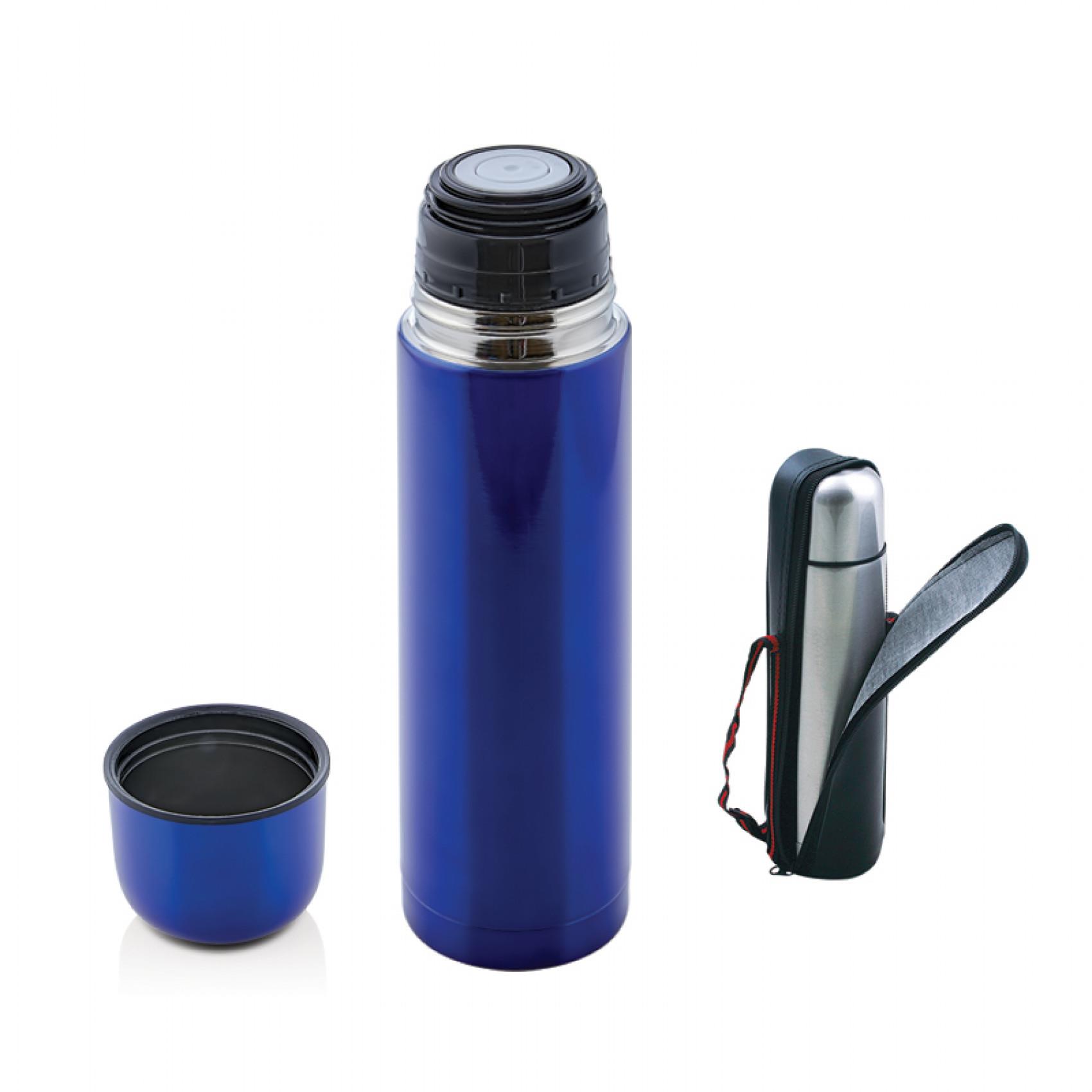 Kapak/Bardak Mavi Çelik Termos 500 ml