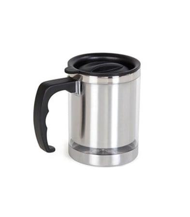 Kapaklı Şeffaf Çelik Bardak/Termos 400 ml