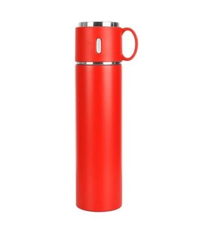 Kırmızı Bardaklı Çelik Termos 580 ml