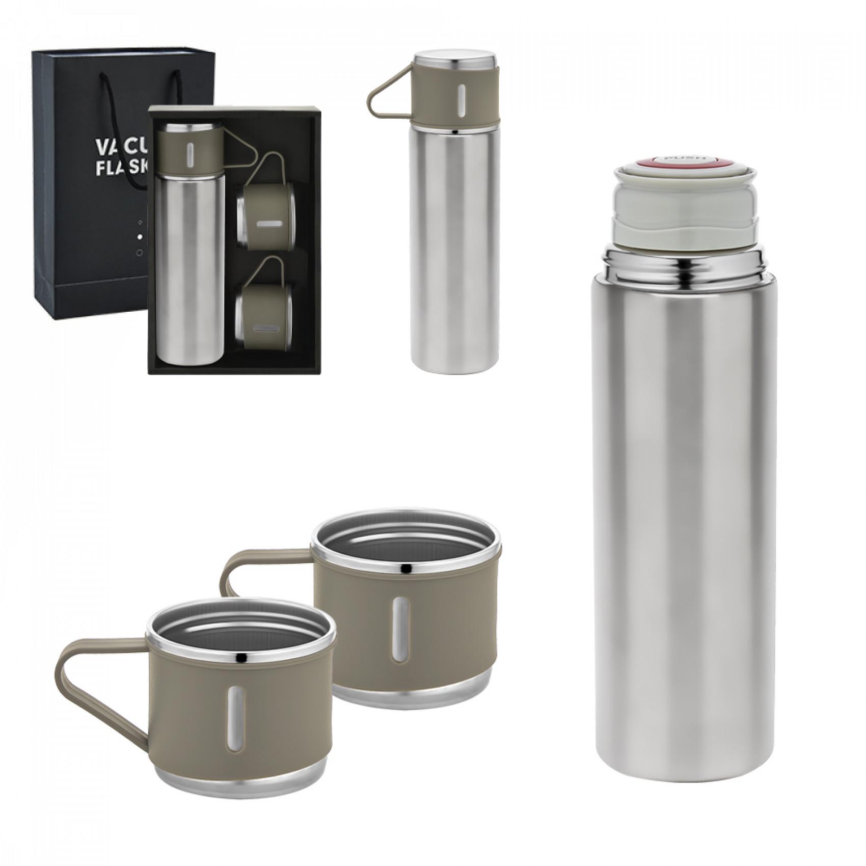 Krom 3'lü Çelik Termos Set 500 ml 