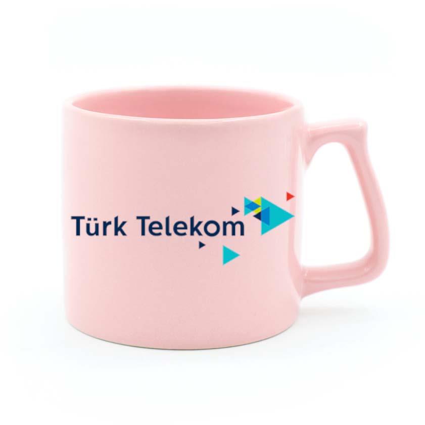 Luks Pastel Pembe Seramik Kupa